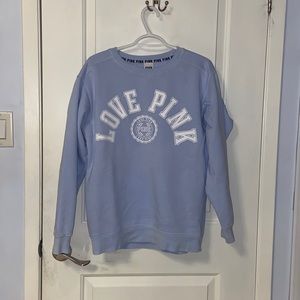 Victoria’s secret Pink Baby Blue Rare CrewNeck Sweater